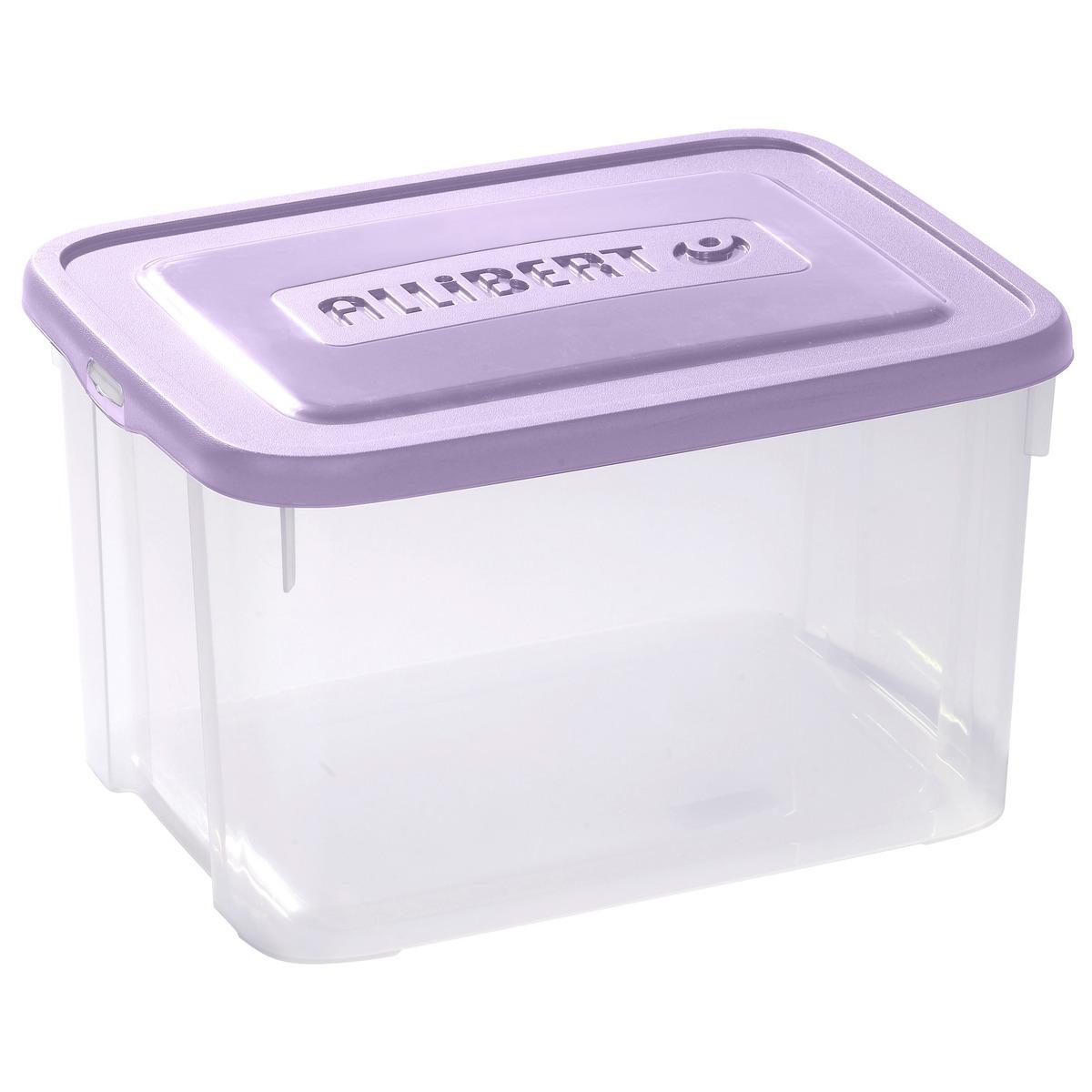 Box de rangement 12 litres Allibert en plastique - violet, transparent
