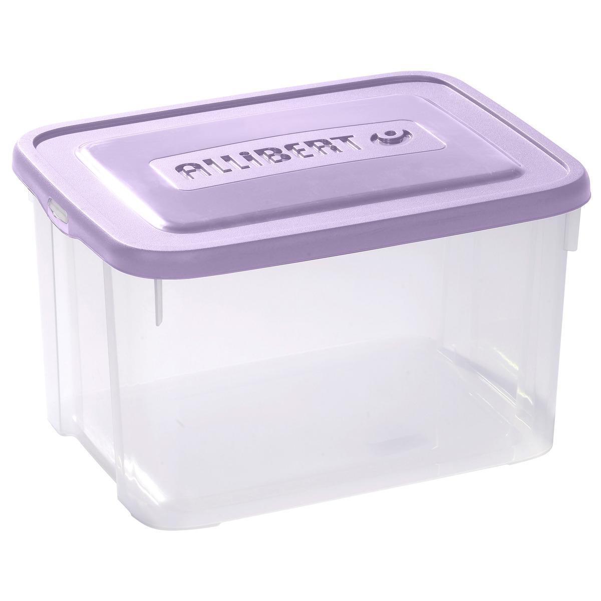 Box de rangement 20 litres Allibert en plastique - violet, transparent