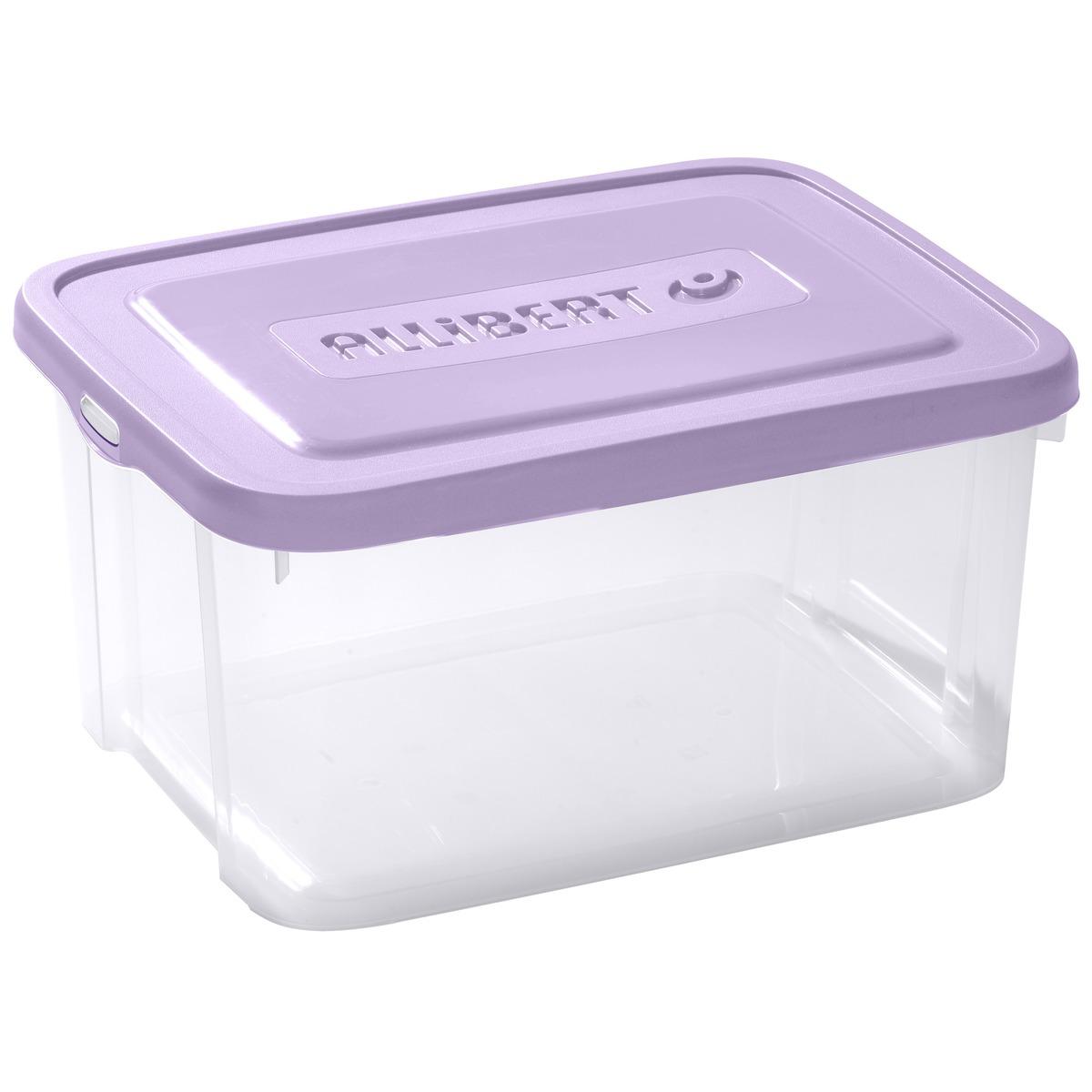 Box de rangement 25 litres Allibert en plastique - violet, transparent