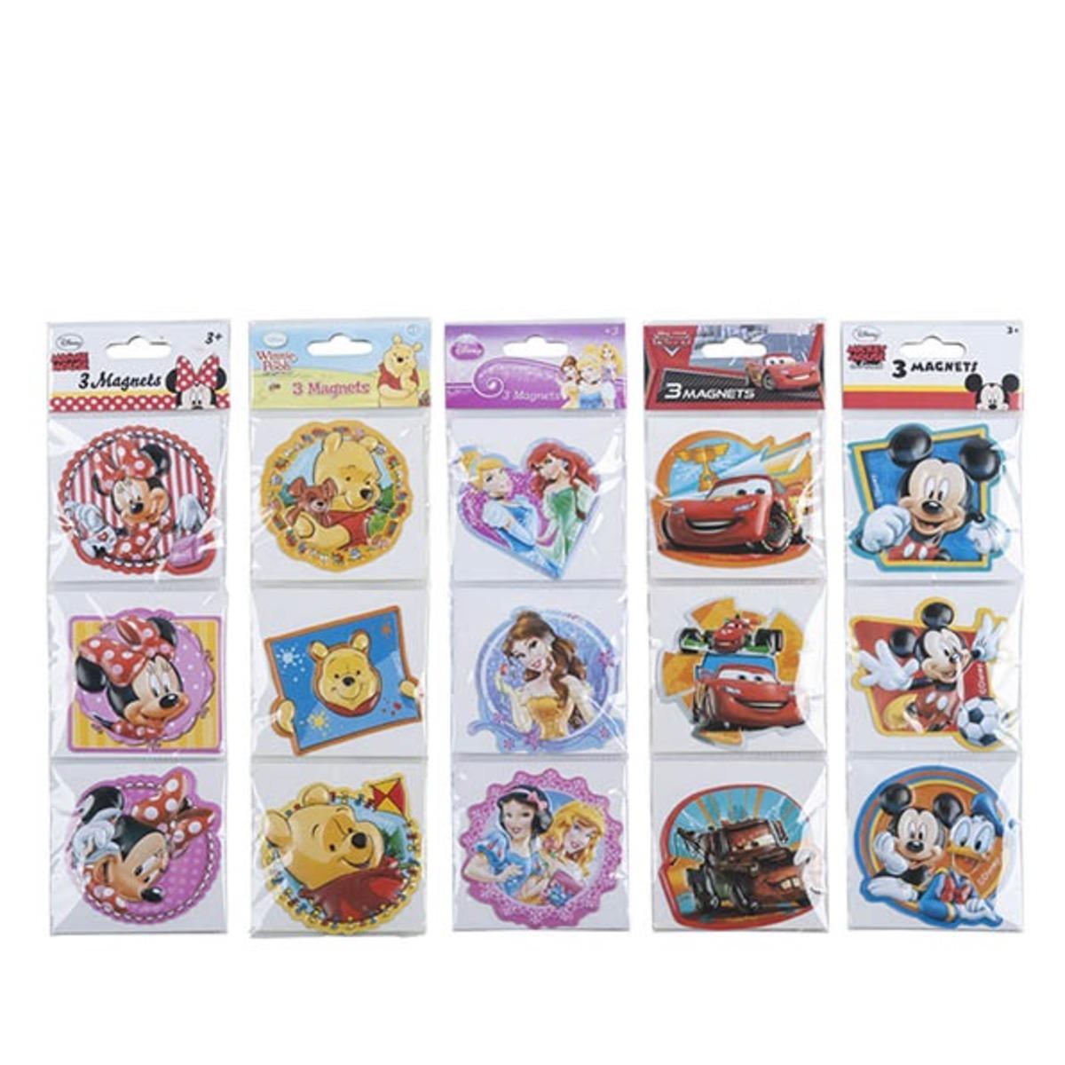 Magnets Disney x 3 - 8 x 8 cm - Différents modèles