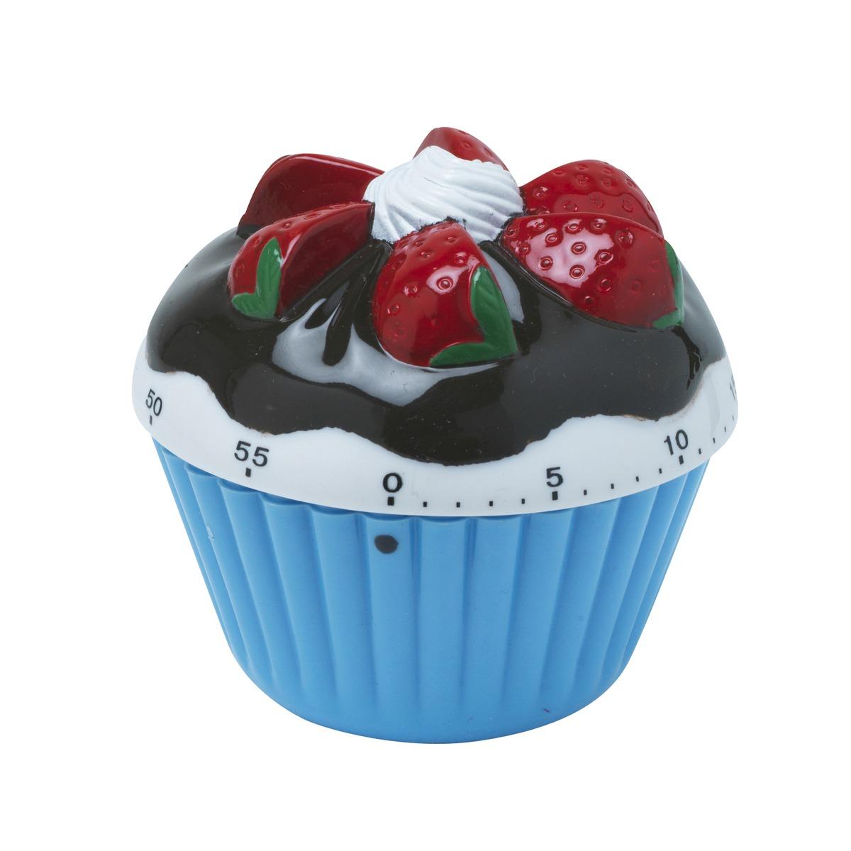 Minuteur cupcake - Diamètre 8 cm x H 7 cm - Différents coloris