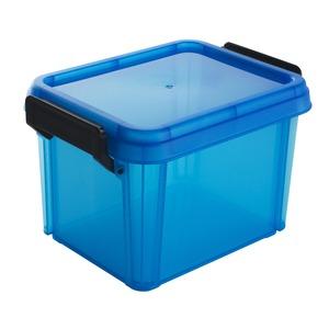 Le box de rangement en plastique - 2 litres - Bleu fluo