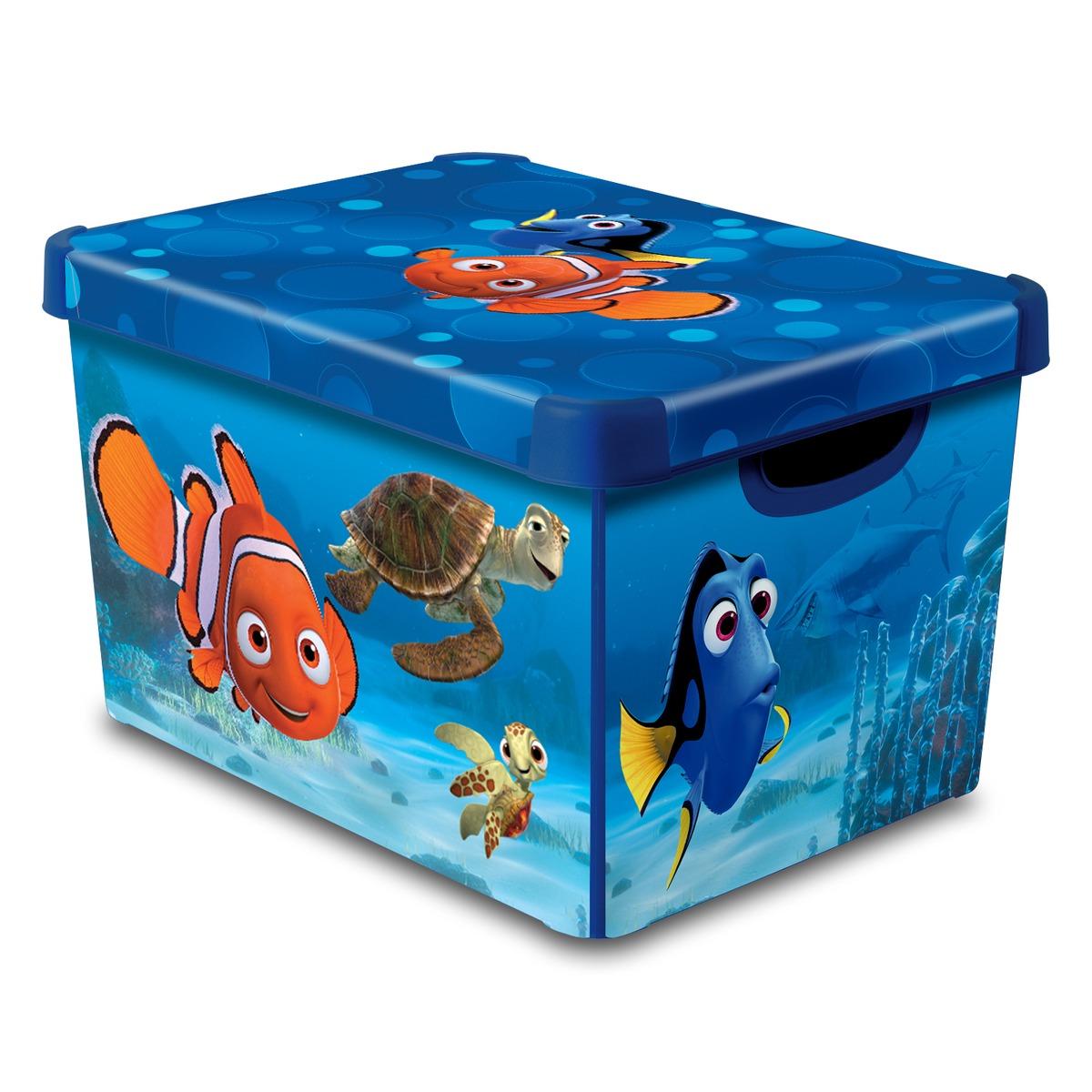Boîte de rangement Nemo en plastique - 22 litres - Bleu