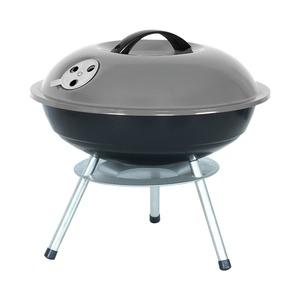 Barbecue boule au charbon - 37 x 37 x H 37 cm - gris, noir