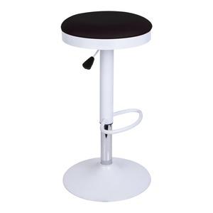 Tabouret de bar fun - 34 x 34 x 62-80 cm - Gris acier, noir