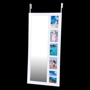 Miroir de porte avec porte-photos - 40 x 1,5 x H 84 cm - Blanc