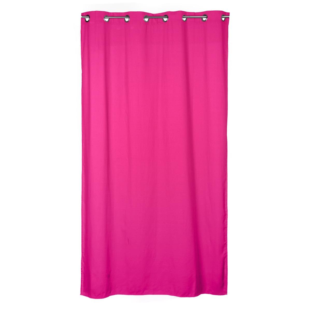 Rideau 8 œillets - 140 x 240 cm - Rose fuchsia