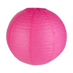 Lanterne boule en papier - Diamètre 40 cm - Rose fuchsia