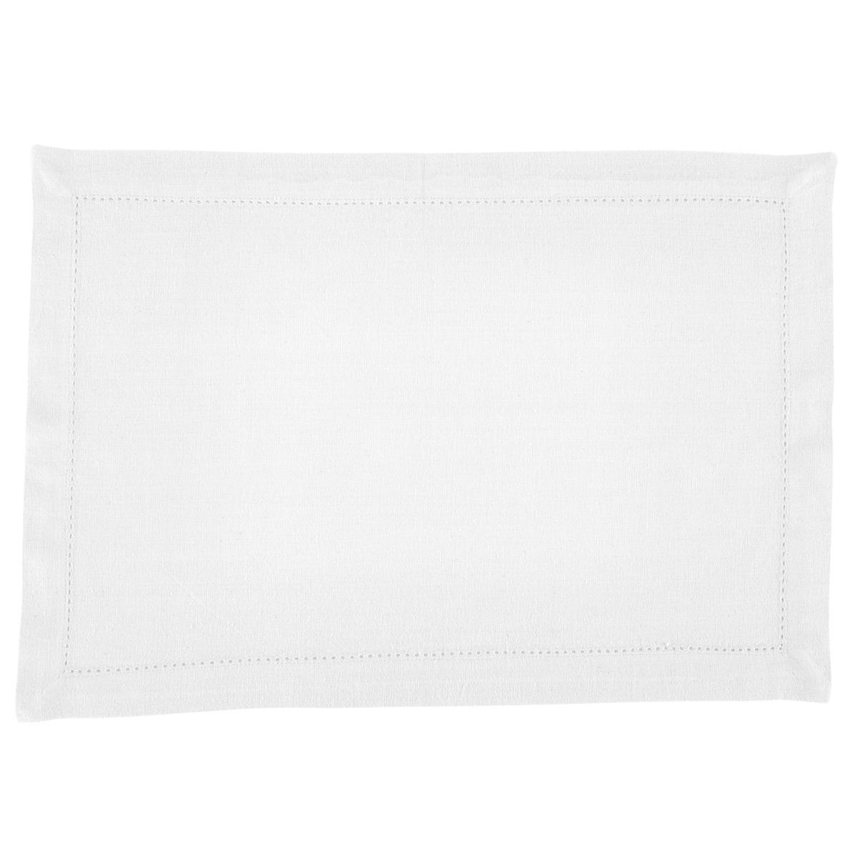 Set de table en coton - 33 x 48 cm - Blanc