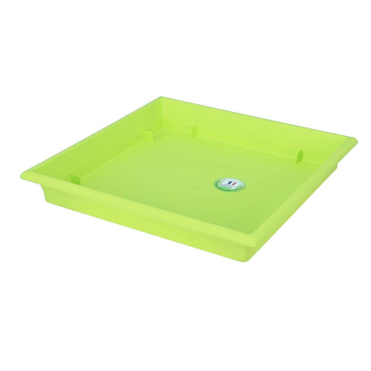 Soucoupe KERRA - Plastique - 25 x 25 cm - Vert anis