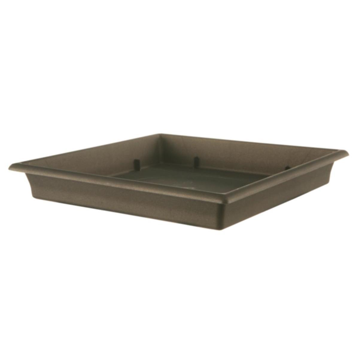 Soucoupe KERRA - Plastique - 36 x 36 cm - Gris anthracite