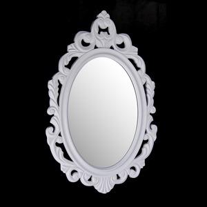 Miroir oval rosace - 39 x 60 x 1,2 cm - Blanc