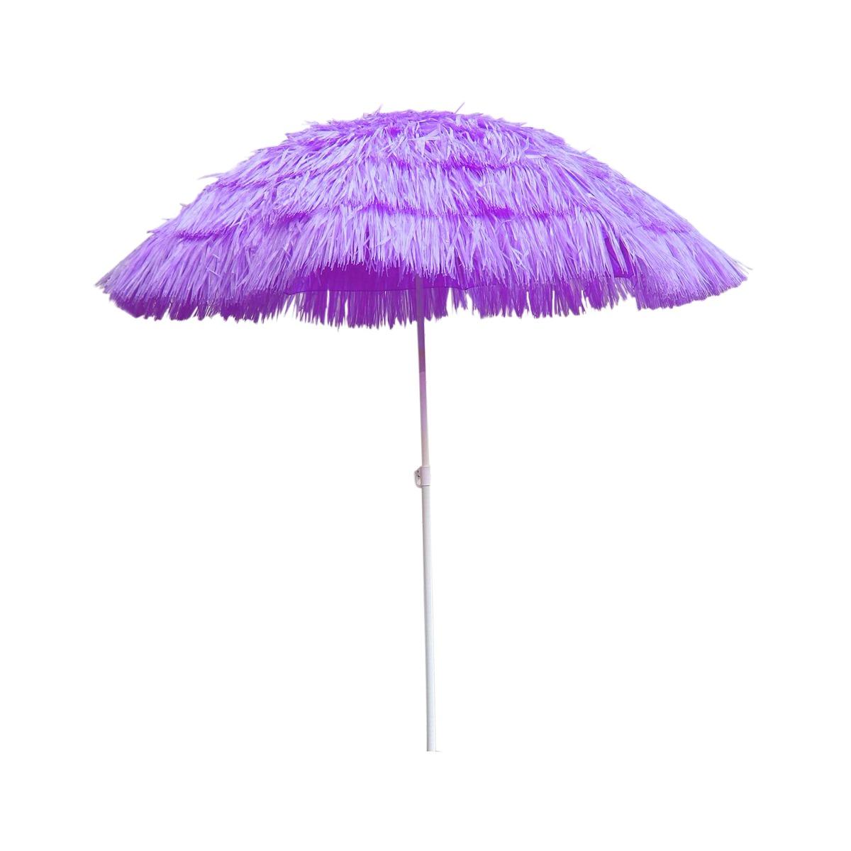 Parasol en rafia - Diamètre 1,8 m - Violet