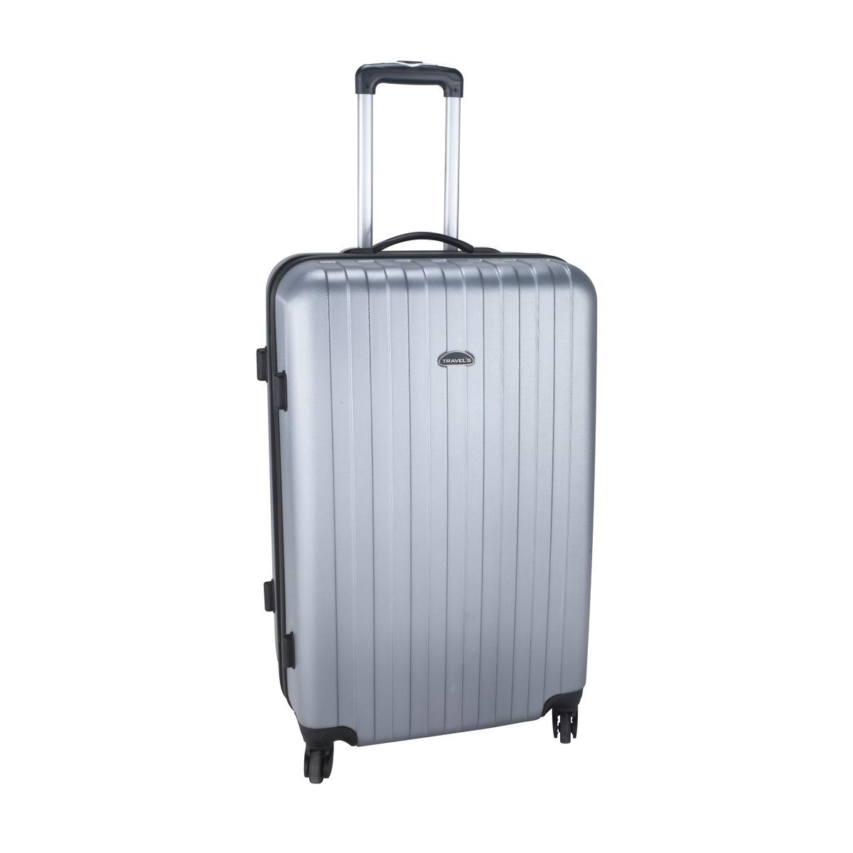 Valise trolley 4 roues 360° - Hauteur 51 cm - Gris