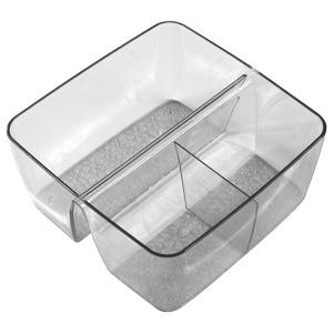 Boîte organiseur de salle de bain - 20 x 16 x H 7 cm - Transparent