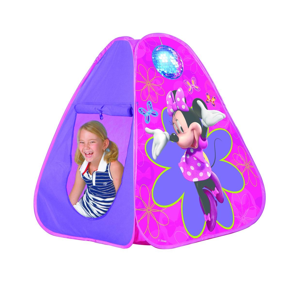 Tente pop up enfant Disney Minnie - 75 x 75 x 90 cm - Rose, violet