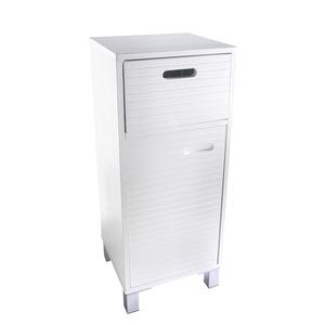 Meuble bas 1 porte + 1 tiroir - 32 x 30 x H 78 cm - Blanc