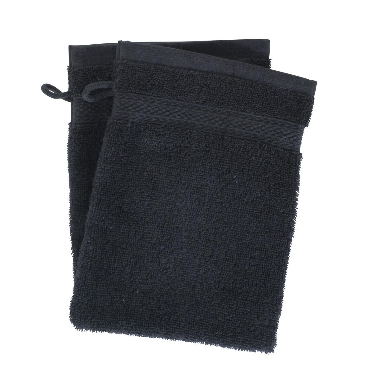 Lot de 2 gants de toilette - 15 x 21 cm - Différents coloris