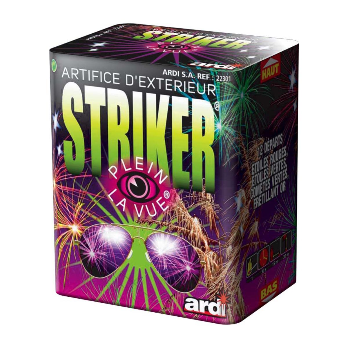 Feu d'artifice Striker K2 - 12 départs - Multicolore