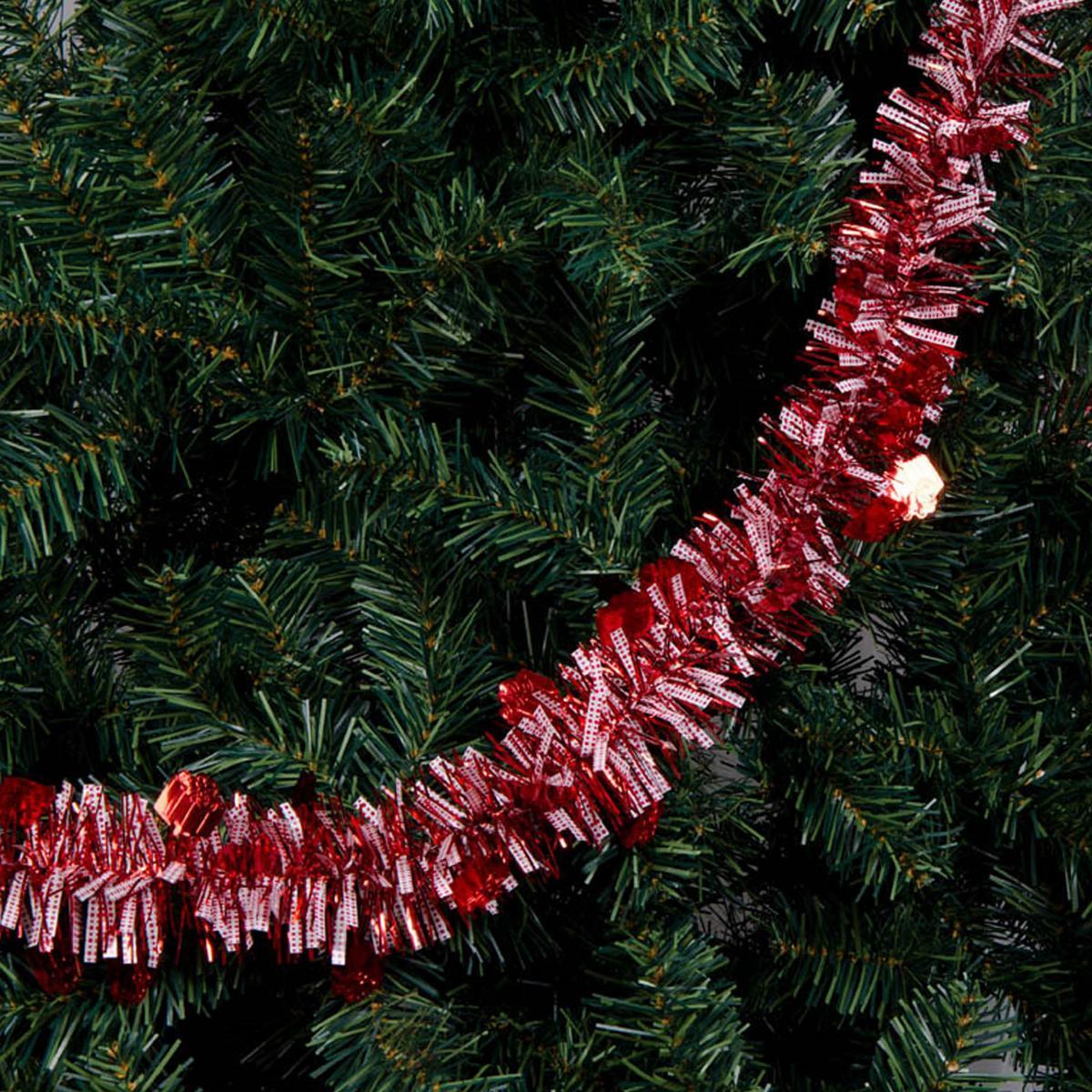 Guirlande scintillante éclat cadeaux lamelle - 10 x 200 cm - Rouge