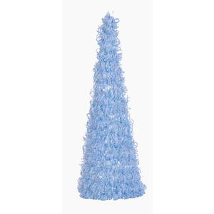 Sapin cône arctique - 32 cm - Blanc et bleu