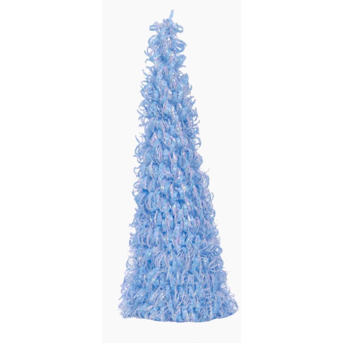 Sapin cône arctique - 51 cm - Blanc et bleu