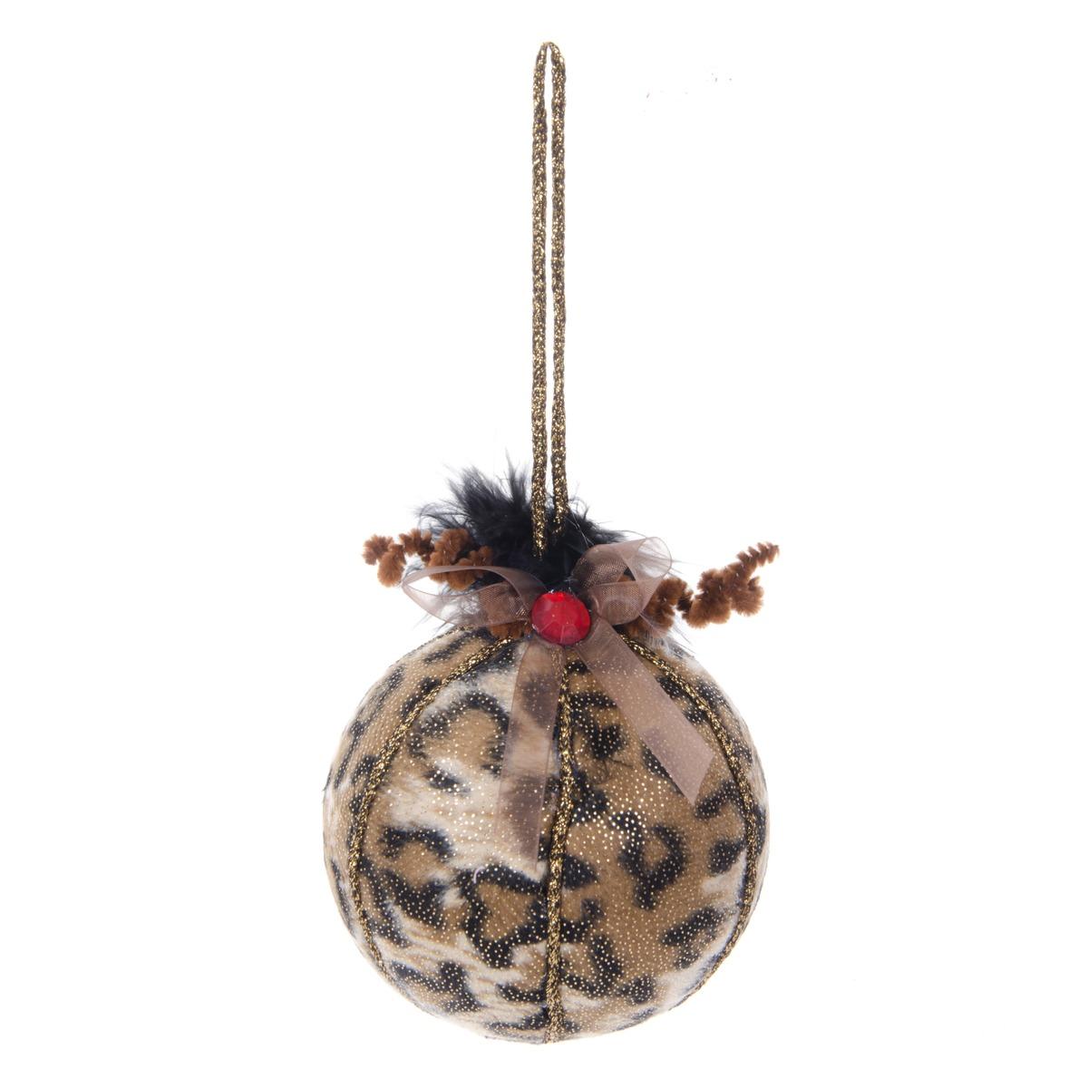 Boule léopard - Hauteur 12,5 cm - Différents modèles