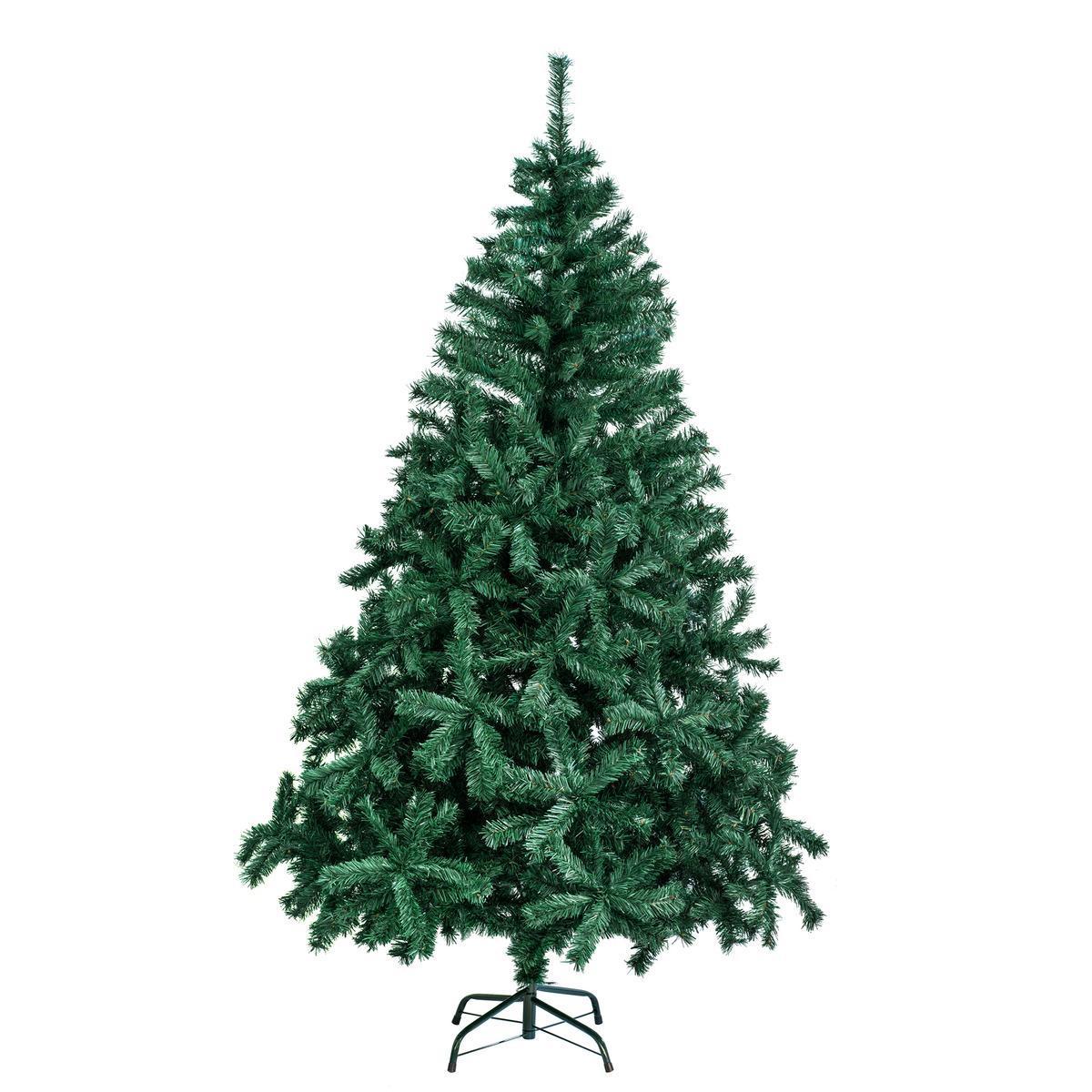 Sapin de Noël danois - Plastique et métal - Ø 120 x H 210 cm - Vert