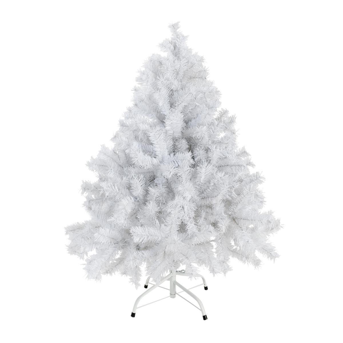 Sapin de Noël danois - Plastique - Ø 85 x H 120 cm - Blanc