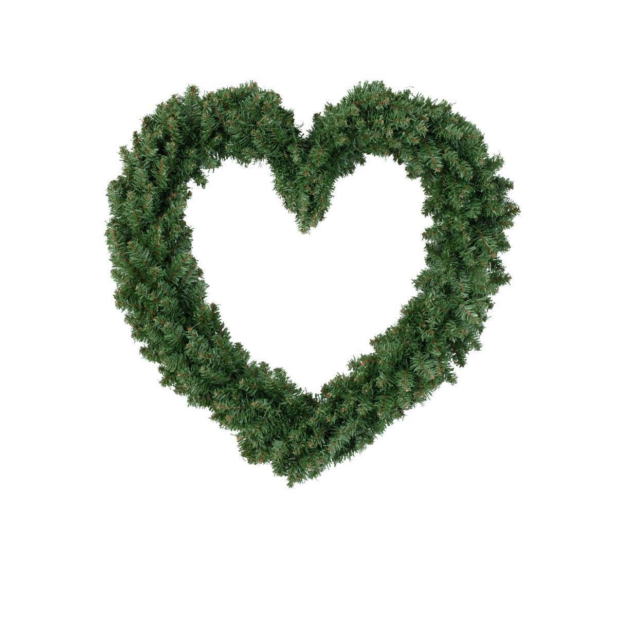 Coeur sapin vert 528 brch 50 cm