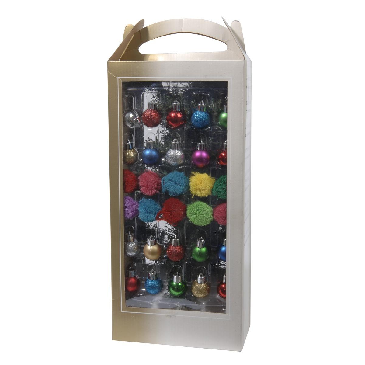 Mini sapin avec 31 décorations happy - Multicolore