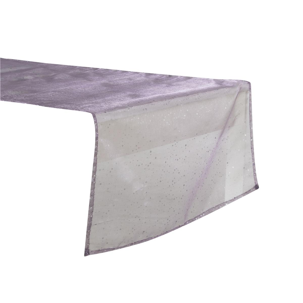 Chemin de table à poids métal - 50 x 150 cm - Violet