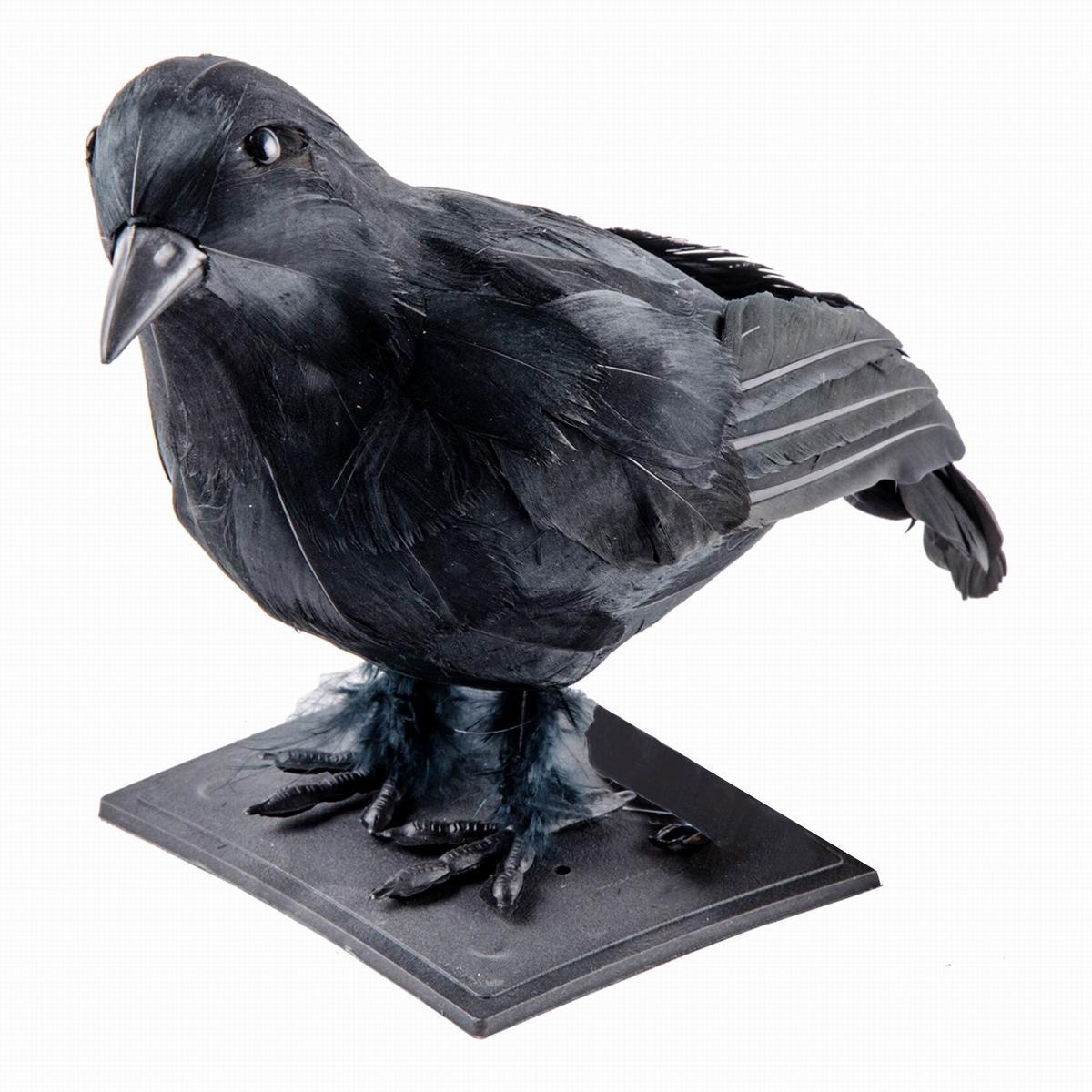 Corbeau en plastique - 25 x 10 x 17 cm - Noir