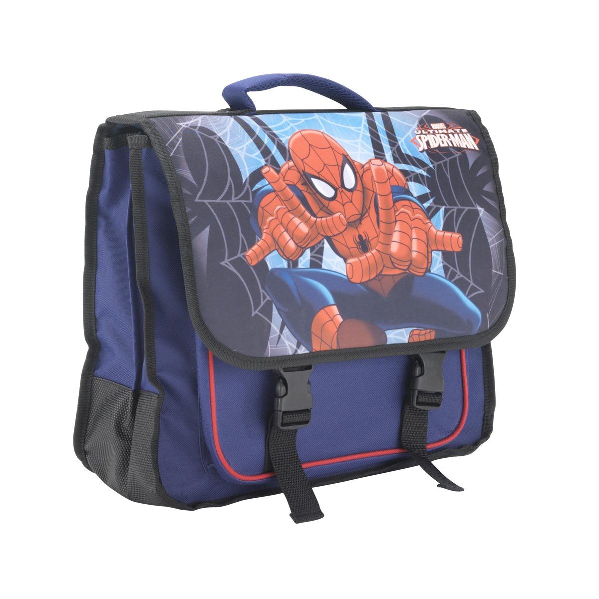 Cartable Spider-man - 38 x 31 x 13 cm - Bleu, rouge