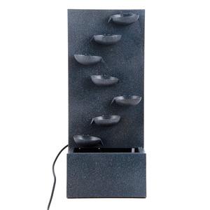 Fontaine à eau extérieur + pompe - 27 x 18 x H 65 cm - Gris anthracite