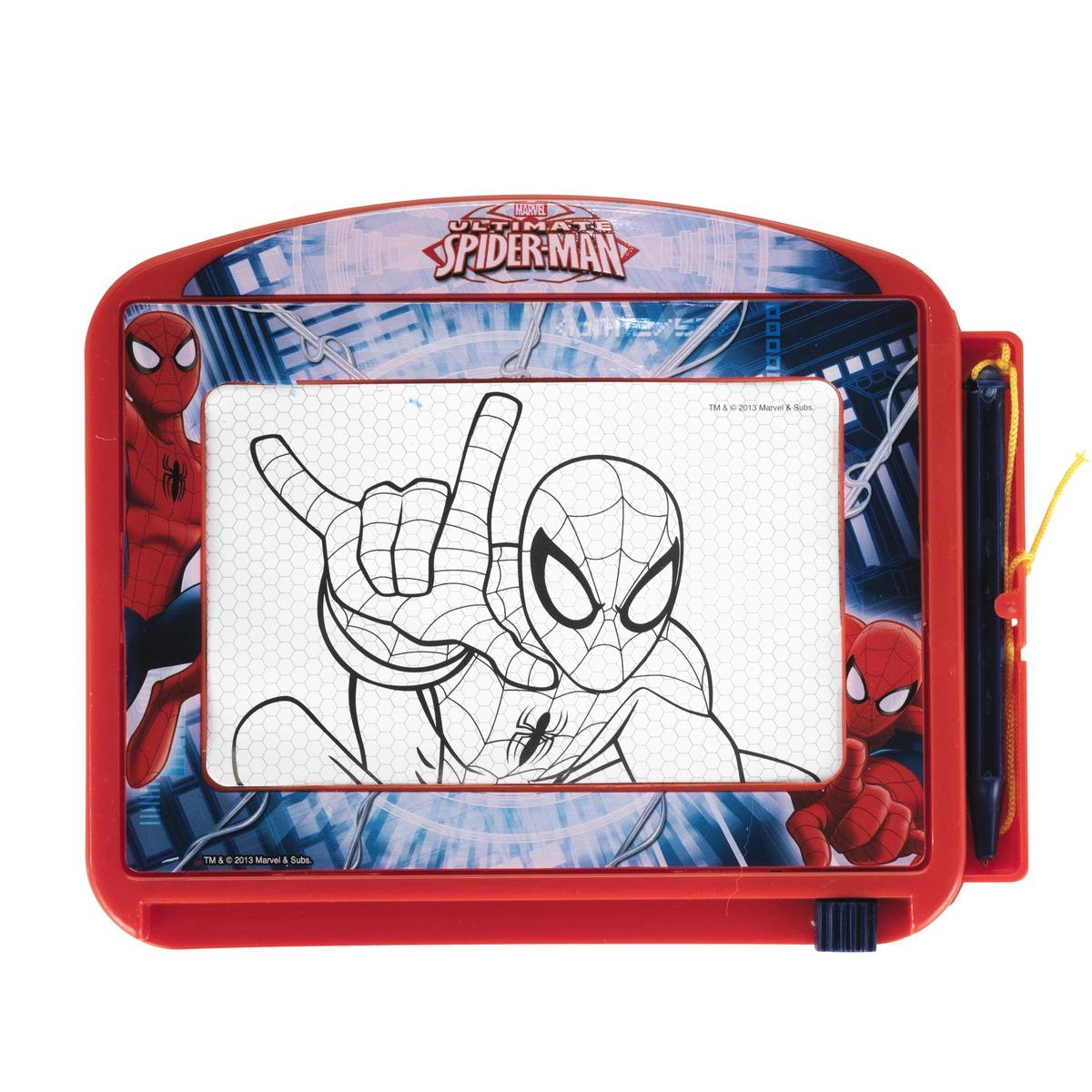 Ardoise magique Spider-man - 14 x 17,5 x H 1,5 cm - rouge, bleu