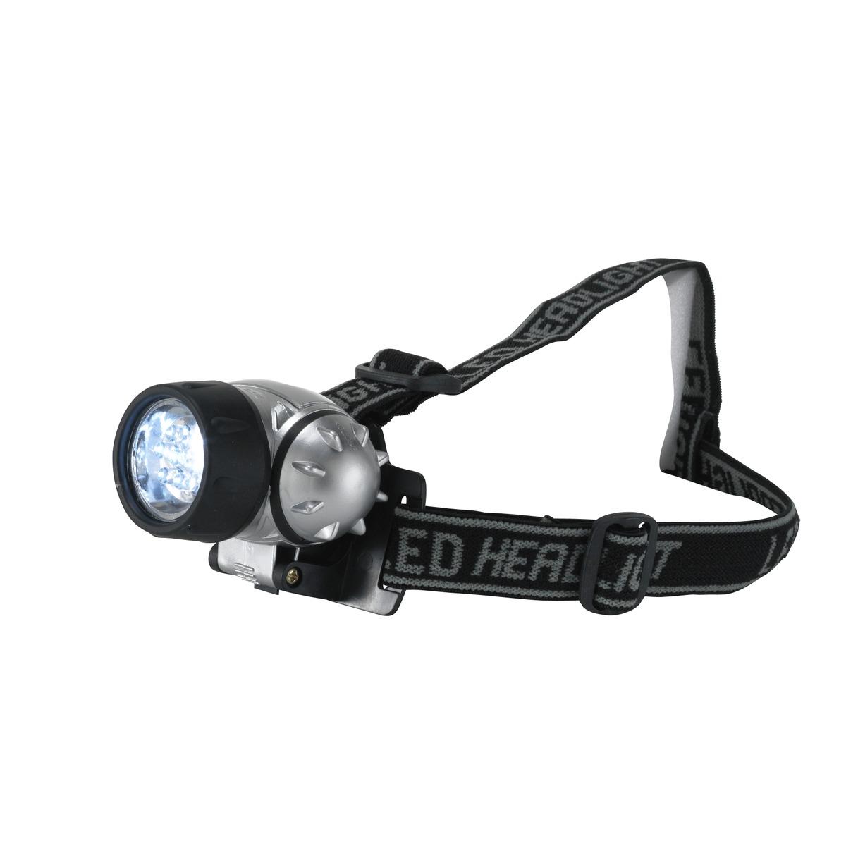 Lampe frontale 7 LED - 18 x 8 x 23 cm - noir