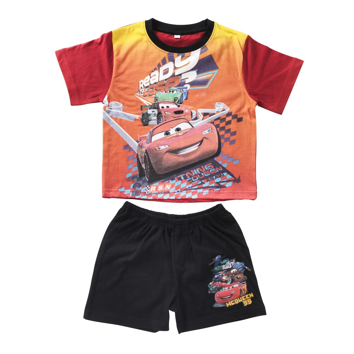 Pyjama Cars - T 92-98 cm - Noir, orange