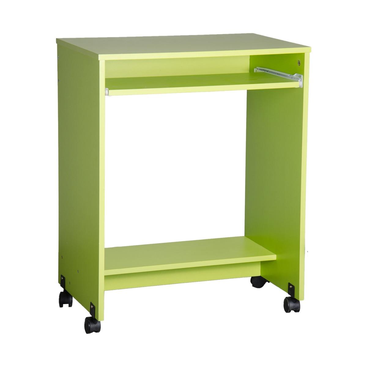 Console informatique - 60 x 39 x H 76 cm - Vert anis