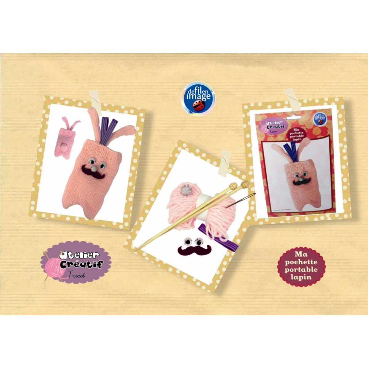 Kit créatif tricot lapin - Multicolore