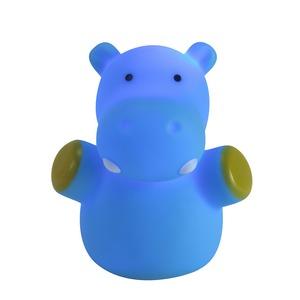 Veilleuse Hippopotame Led - H 8 cm - Rose