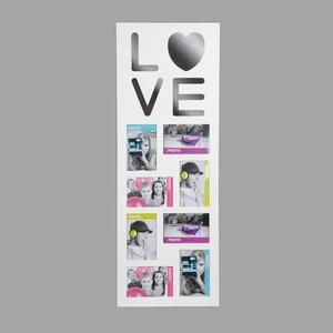 Pêle-mêle 8 vues décor LOVE - 31 x H 85,5 cm - Multicolore