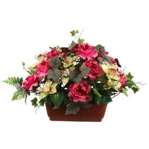 Jardinière de roses + orchidées + feuilles - Hauteur 46 cm - Différents modèles