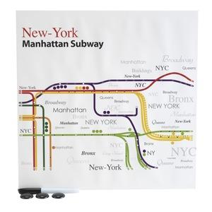 Tableau mémo modèle New York - 40 x 40 cm - Multicolore