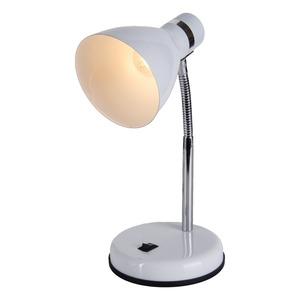 Lampe de bureau orientable - 14 x H 35 cm - Gris, Blanc