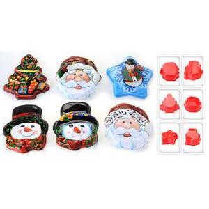 Boîte à provision Noël - 19 x 8 x 19 cm - Différents modèles - Multicolore