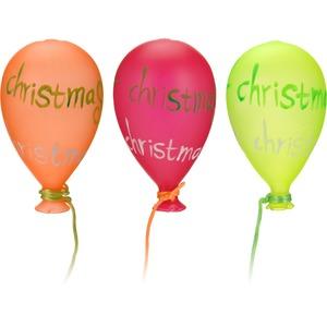 Suspension ballon fluo Merry Christmas - 12 cm - Différents modèles