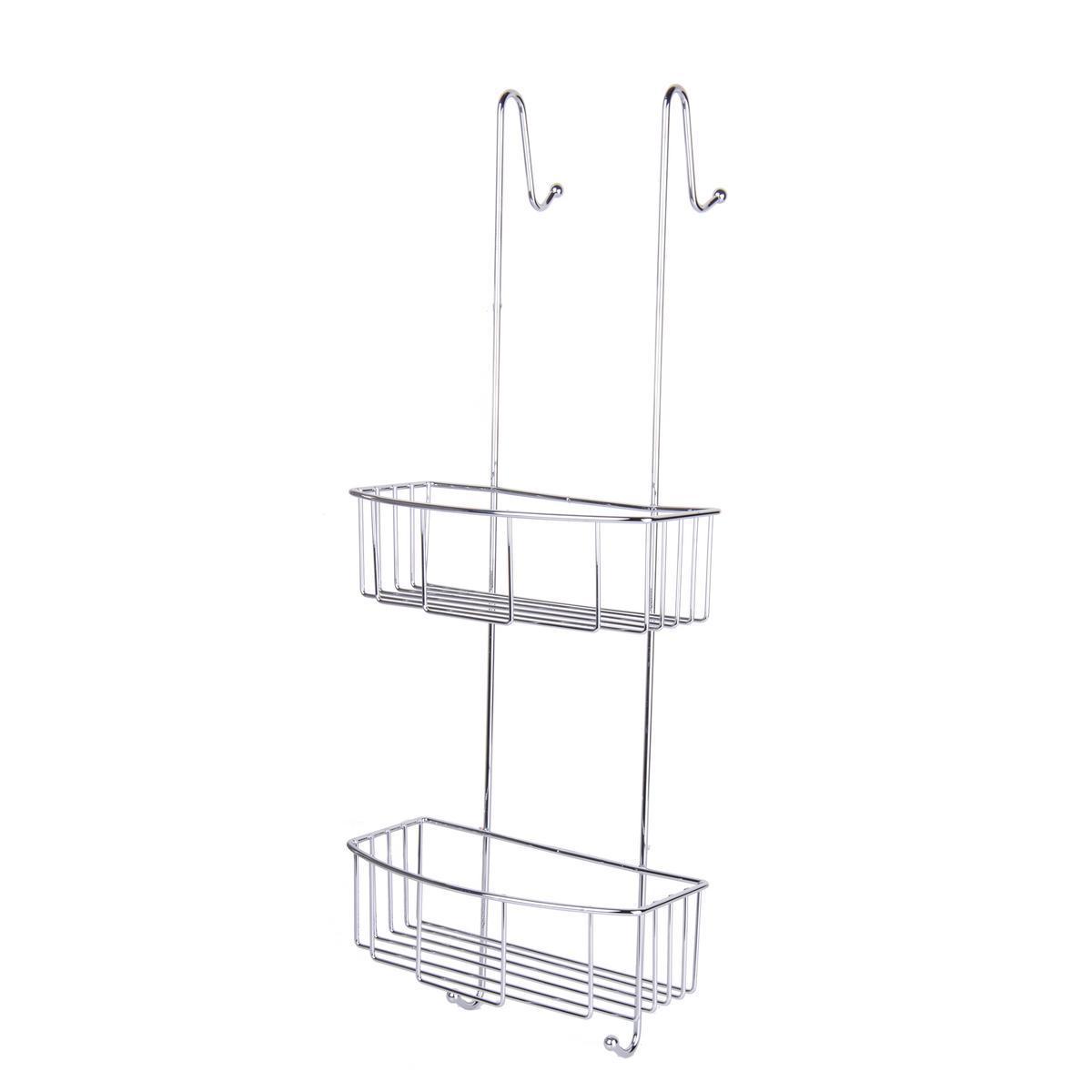 Etagère salle de bain - Acier - 19 x 23 x H 60 cm - Gris