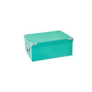 Boîte de rangement - Carton - 39,5 x 19,5 x H 16,5 cm - Bleu