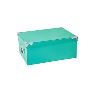 Boîte de rangement - Carton - 37 x 27,5 x H 15,5 cm - Bleu